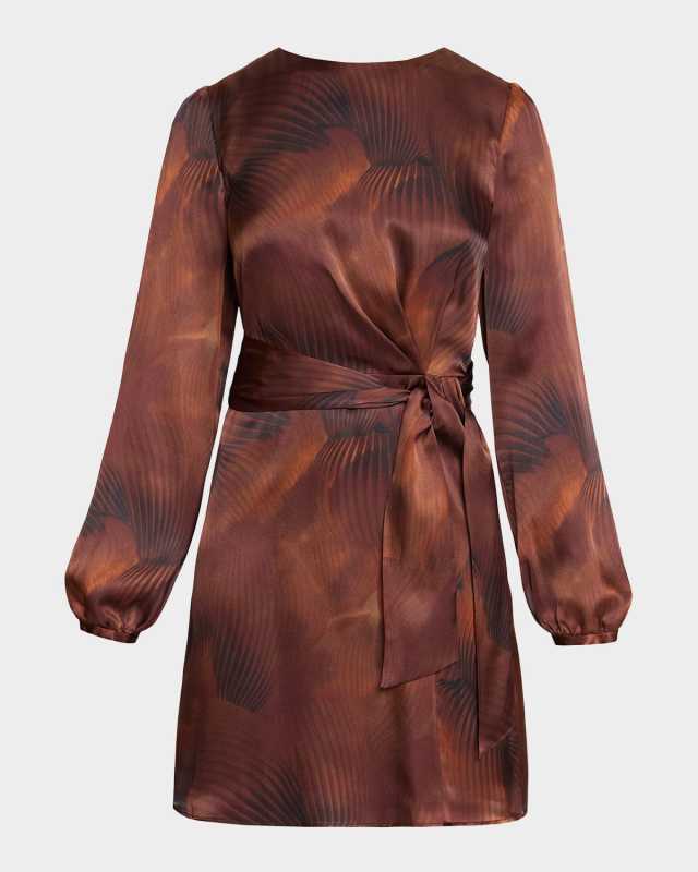 Darya Abstract-Print Side Tie Dress